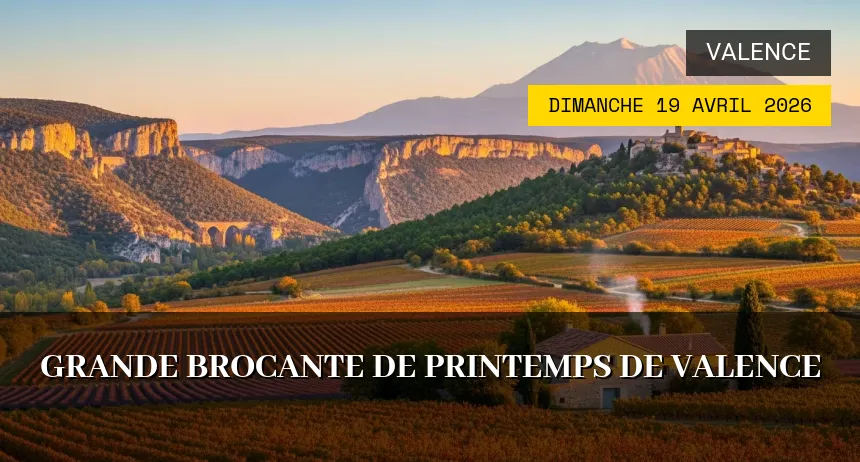 Affiche de l'événement : Grande Brocante de Printemps de Valence