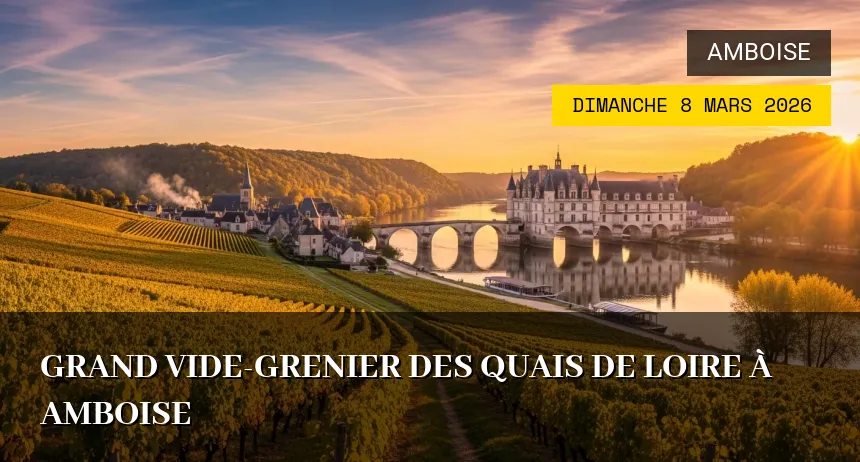 Affiche de l'événement : Grand Vide-grenier des Quais de Loire à Amboise