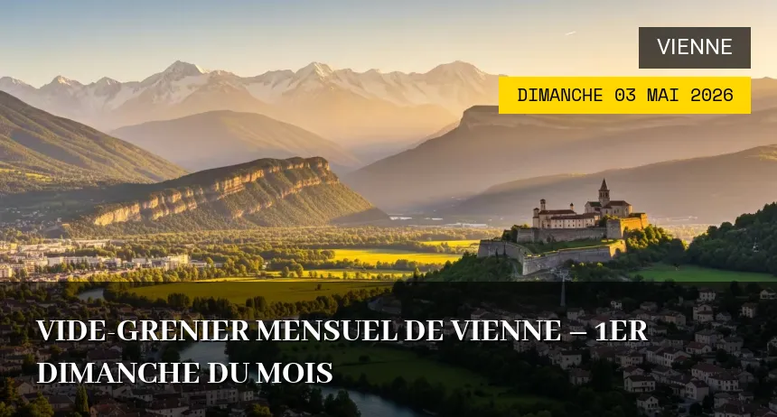 Affiche de l'événement : Vide-grenier Mensuel de Vienne – 1er Dimanche du Mois