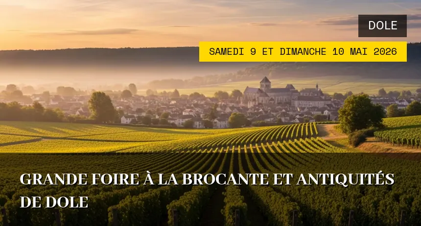 Affiche de l'événement : Grande Foire à la Brocante et Antiquités de Dole
