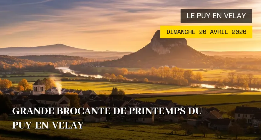 Affiche de l'événement : Grande Brocante de Printemps du Puy-en-Velay