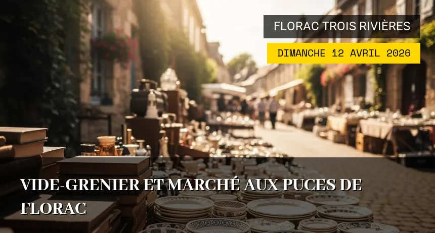 Affiche de l'événement : Vide-grenier et Marché aux Puces de Florac