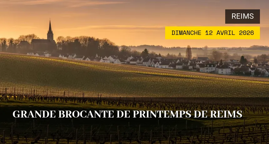 Affiche de l'événement : Grande Brocante de Printemps de Reims