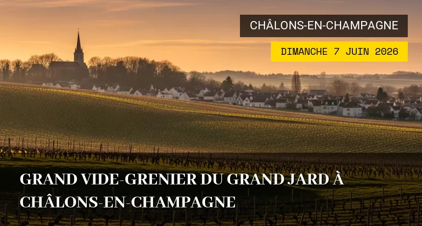 Affiche de l'événement : Grand Vide-grenier du Grand Jard à Châlons-en-Champagne