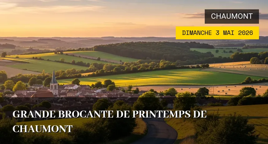 Affiche de l'événement : Grande Brocante de Printemps de Chaumont
