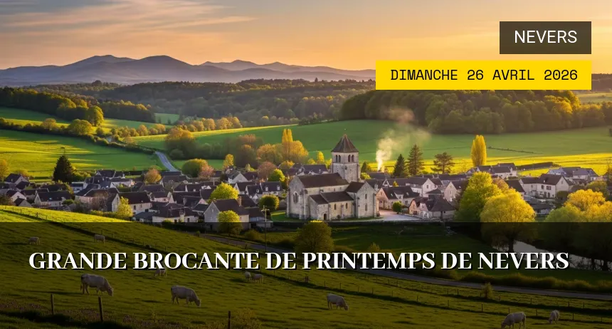 Affiche de l'événement : Grande Brocante de Printemps de Nevers