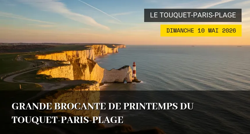 Affiche de l'événement : Grande Brocante de Printemps du Touquet-Paris-Plage