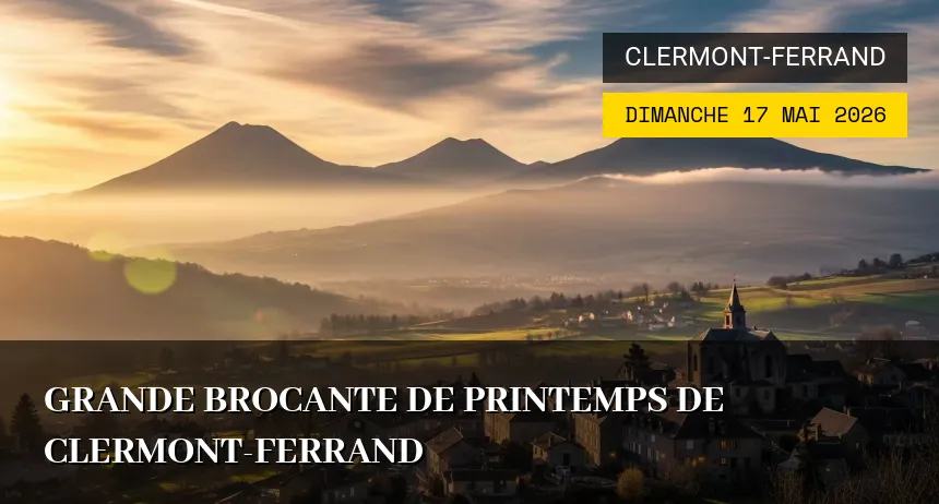 Affiche de l'événement : Grande Brocante de Printemps de Clermont-Ferrand