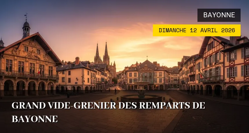 Affiche de l'événement : Grand Vide-Grenier des Remparts de Bayonne