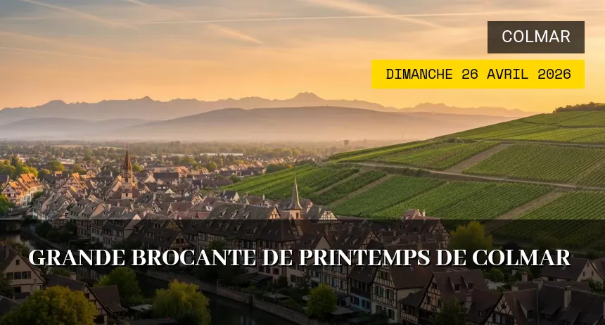 Affiche de l'événement : Grande Brocante de Printemps de Colmar