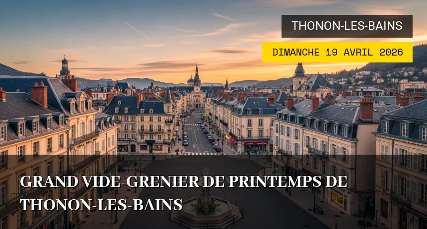Affiche de l'événement : Grand Vide-Grenier de Printemps de Thonon-les-Bains