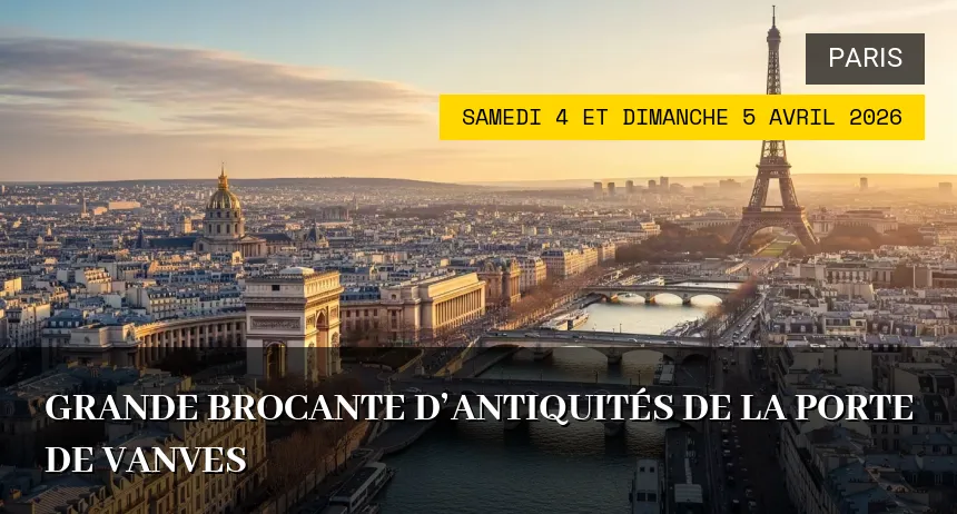 Affiche de l'événement : Grande Brocante d&rsquo;Antiquités de la Porte de Vanves