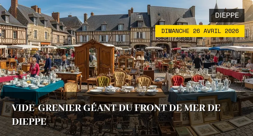 Affiche de l'événement : Vide-grenier Géant du Front de Mer de Dieppe
