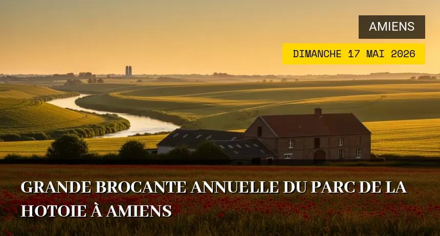 Affiche de l'événement : Grande Brocante Annuelle du Parc de la Hotoie à Amiens