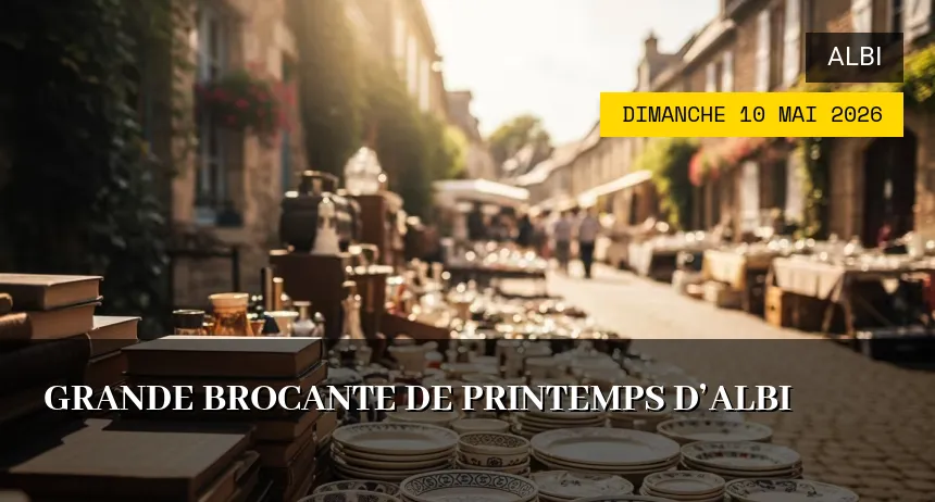 Affiche de l'événement : Grande Brocante de Printemps d&rsquo;Albi
