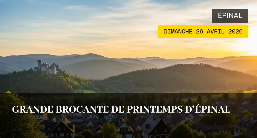 Affiche de l'événement : Grande Brocante de Printemps d&rsquo;Épinal