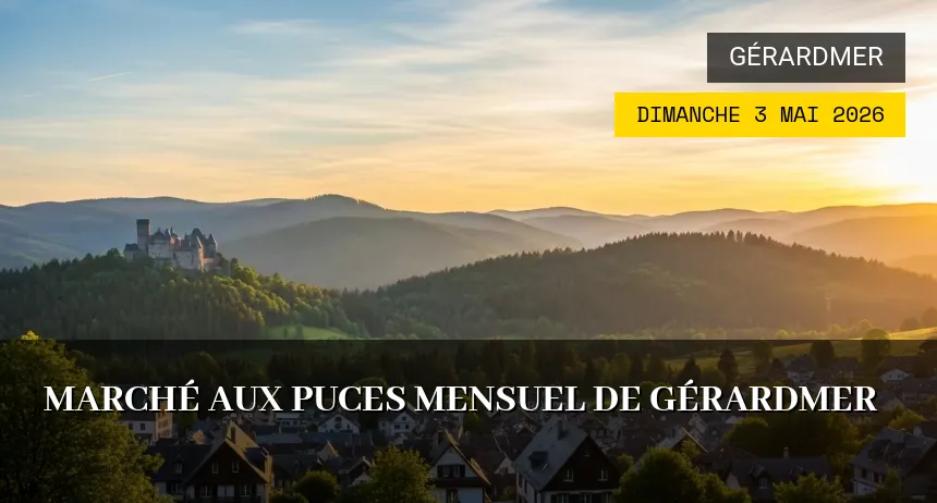 Affiche de l'événement : Marché aux Puces mensuel de Gérardmer
