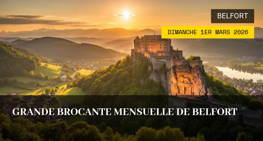 Affiche de l'événement : Grande Brocante Mensuelle de Belfort