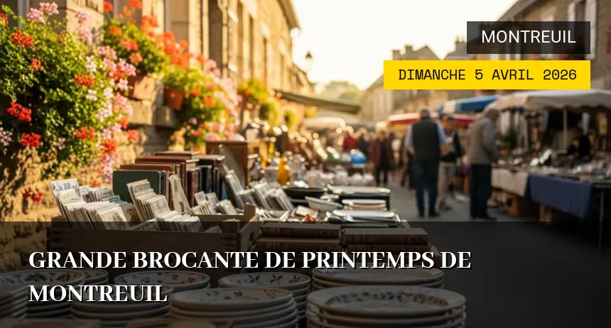 Affiche de l'événement : Grande Brocante de Printemps de Montreuil