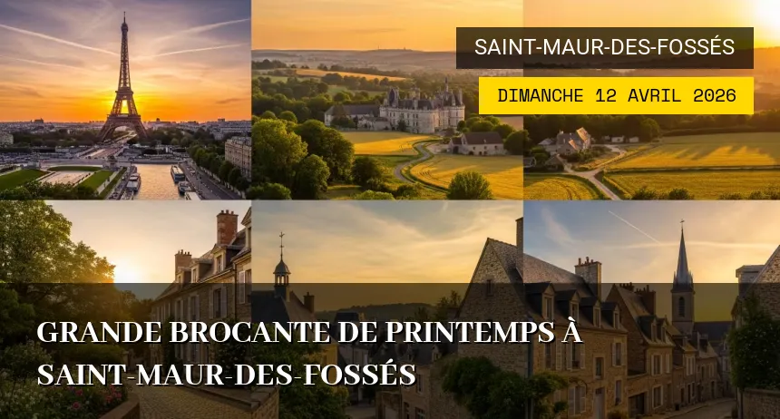 Affiche de l'événement : Grande Brocante de Printemps à Saint-Maur-des-Fossés