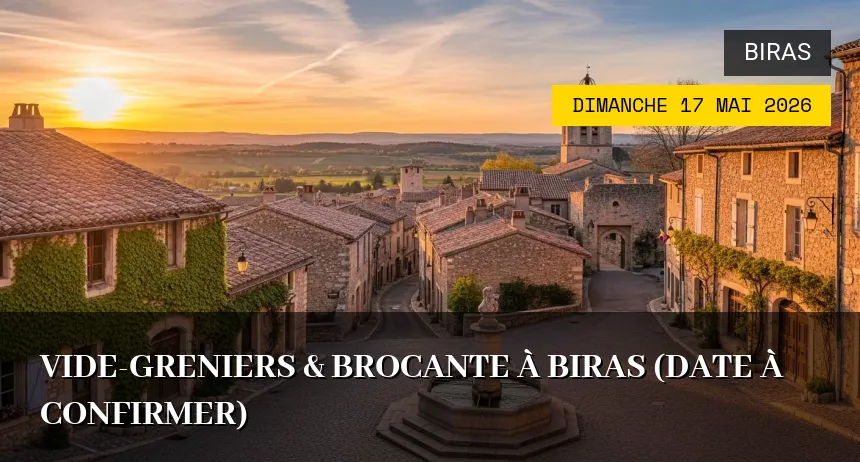 Affiche de l'événement : Vide-grenier et brocante de Biras