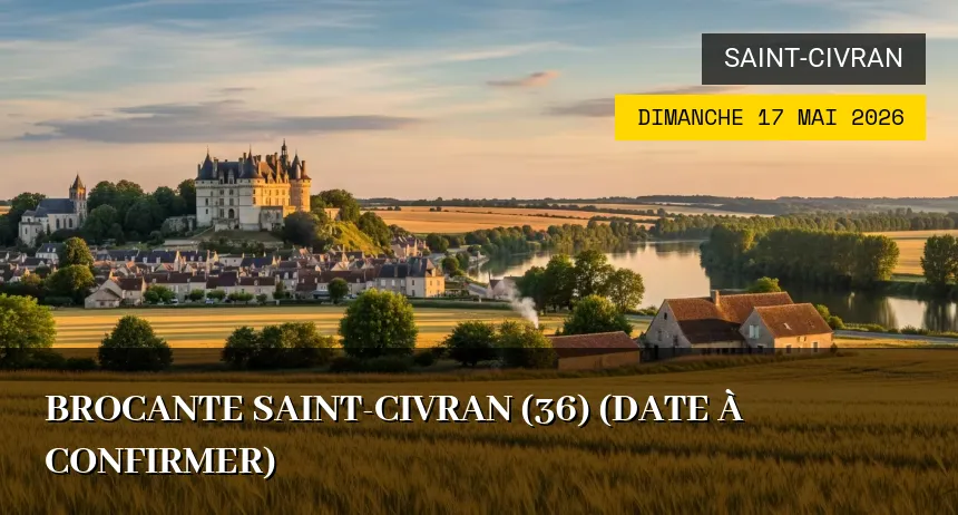 Affiche de l'événement : Brocante Saint-Civran (36) (Date à confirmer)