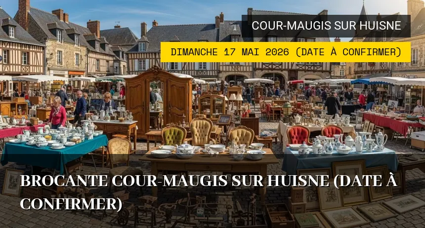 Affiche de l'événement : Vide-grenier de Cour-Maugis sur Huisne