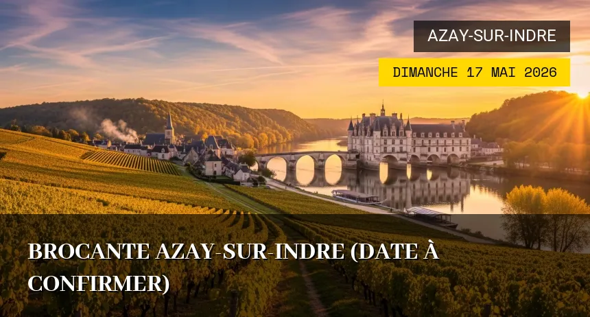 Affiche de l'événement : Brocante Azay-sur-Indre (Date à confirmer)