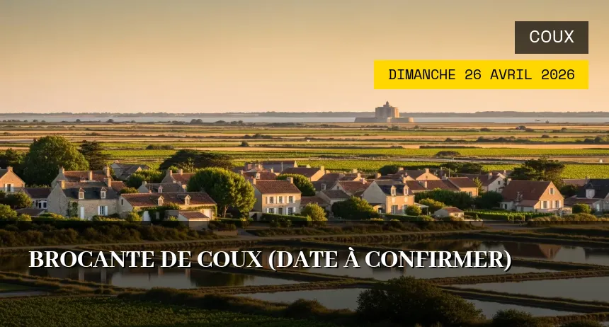 Affiche de l'événement : Brocante de Coux (Date à confirmer)