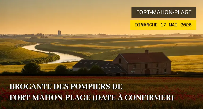 Affiche de l'événement : Brocante des pompiers de Fort-Mahon-Plage (Date à confirmer)