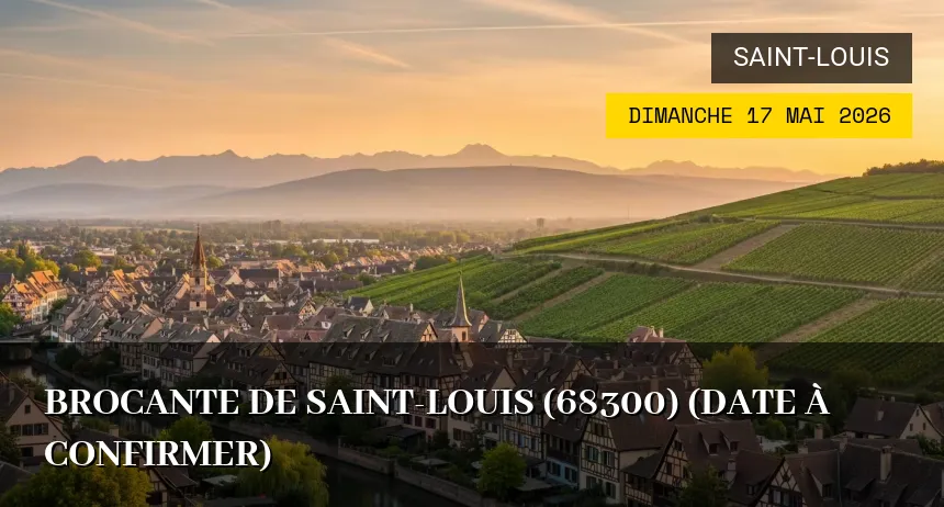 Affiche de l'événement : Brocante de Saint-Louis (68300) (Date à confirmer)