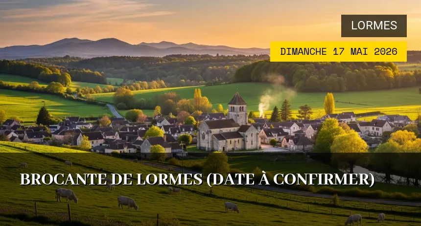 Affiche de l'événement : Brocante de Lormes (Date à confirmer)