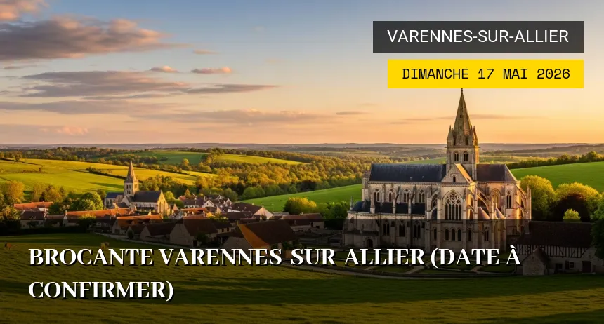 Affiche de l'événement : Brocante Varennes-sur-Allier (Date à confirmer)