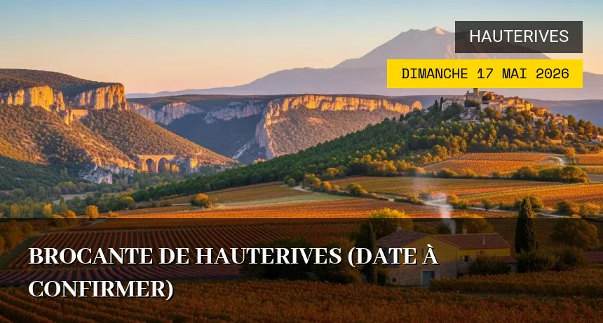 Affiche de l'événement : Brocante de Hauterives (Date à confirmer)