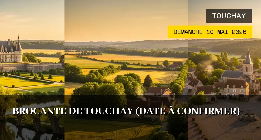 Affiche de l'événement : Brocante de Touchay (Date à confirmer)