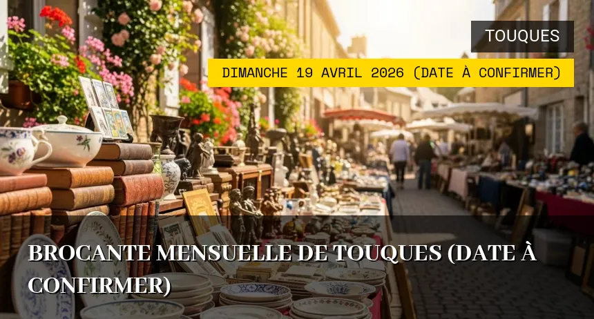 Affiche de l'événement : Brocante mensuelle de Touques (Date à confirmer)