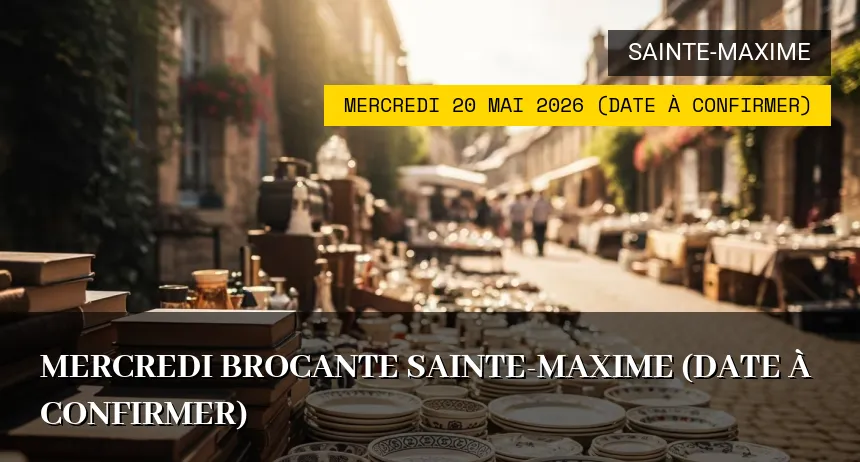 Affiche de l'événement : Mercredi Brocante Sainte-Maxime (Date à confirmer)
