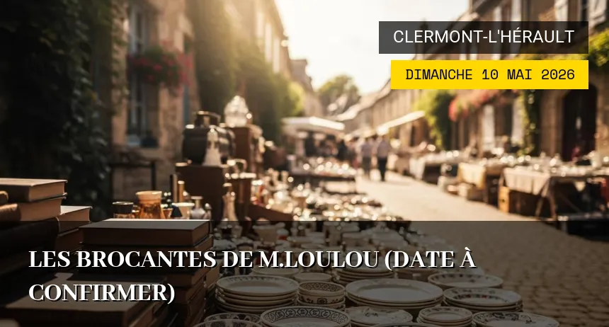Affiche de l'événement : LES BROCANTES DE M.LOULOU (Date à confirmer)