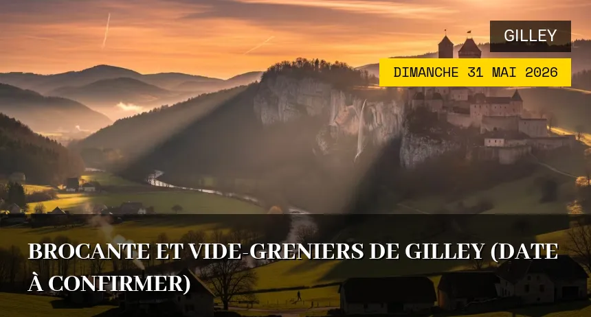 Affiche de l'événement : Brocante et vide-greniers de Gilley (Date à confirmer)