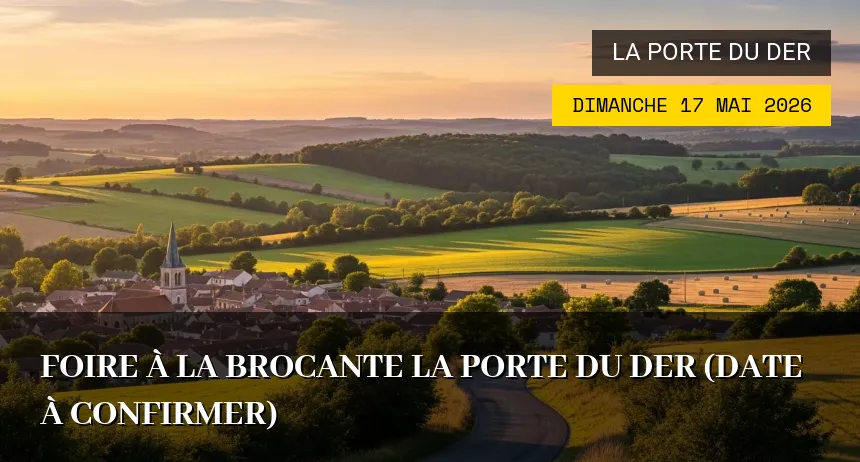 Affiche de l'événement : Foire à la brocante La Porte du Der (Date à confirmer)