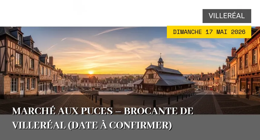 Affiche de l'événement : Marché aux puces – Brocante de Villeréal (Date à confirmer)