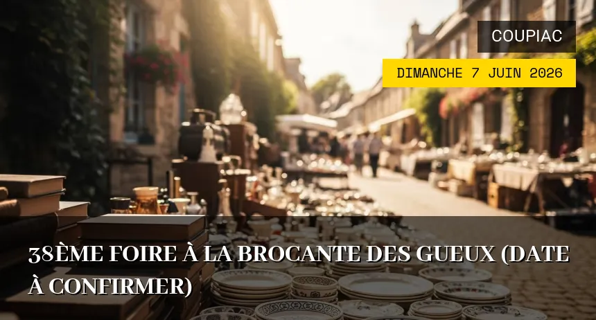 Affiche de l'événement : 38ème Foire à la Brocante des Gueux (Date à confirmer)