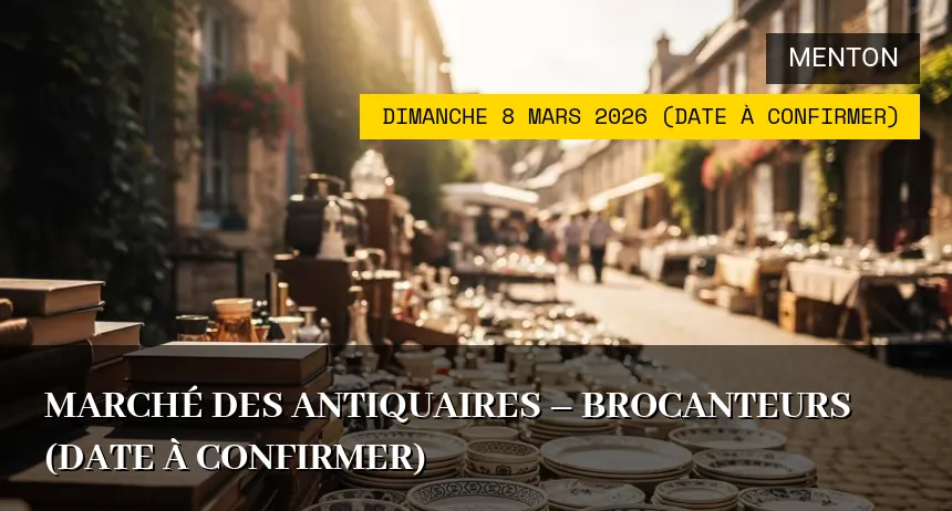 Affiche de l'événement : Marché des Antiquaires – Brocanteurs (Date à confirmer)