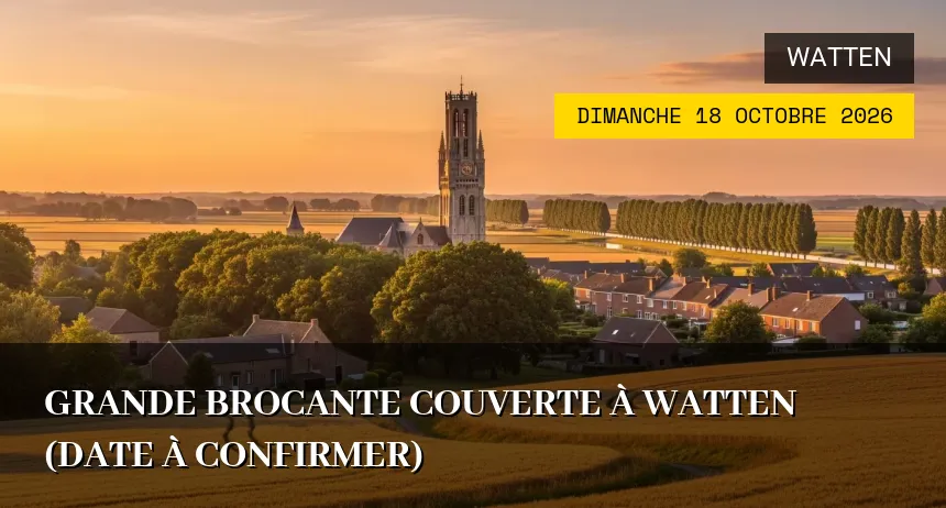 Affiche de l'événement : Grande brocante couverte à Watten (Date à confirmer)