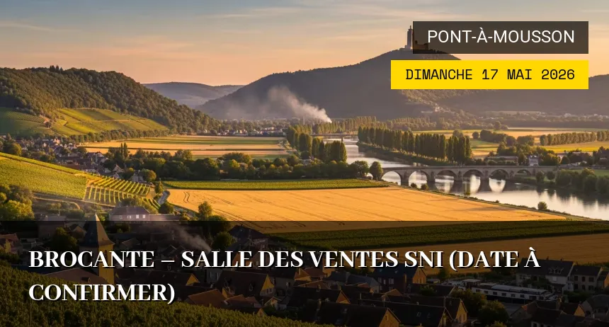 Affiche de l'événement : Brocante – Salle des ventes SNI (Date à confirmer)
