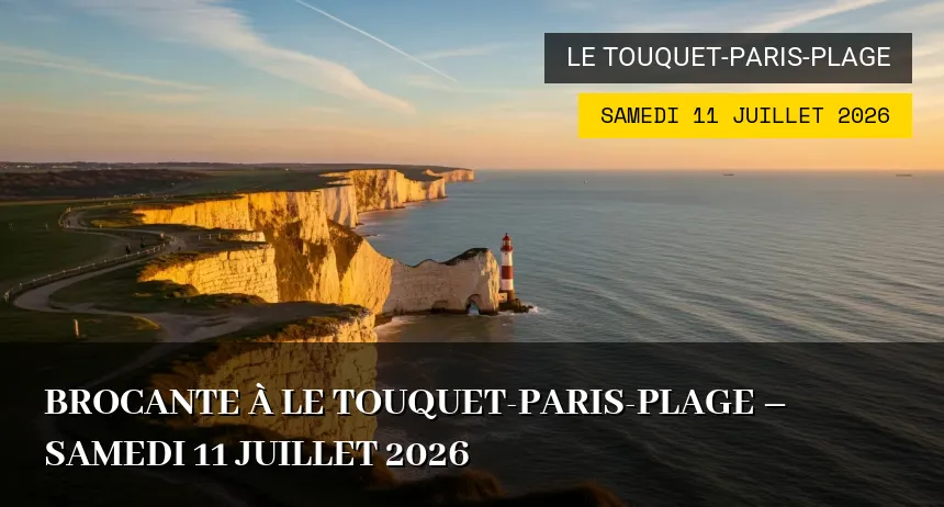 Affiche de l'événement : Brocante à Le Touquet-Paris-Plage – Samedi 11 Juillet 2026