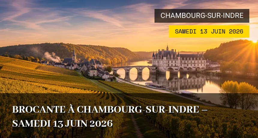 Affiche de l'événement : Brocante à Chambourg-sur-Indre – Samedi 13 Juin 2026