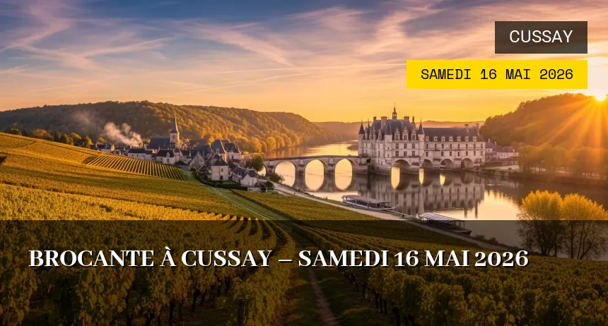 Affiche de l'événement : BROCANTE à Cussay – Samedi 16 Mai 2026