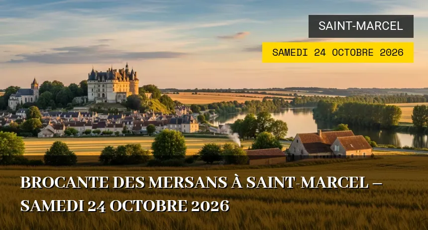 Affiche de l'événement : Brocante des Mersans à Saint-Marcel – Samedi 24 Octobre 2026