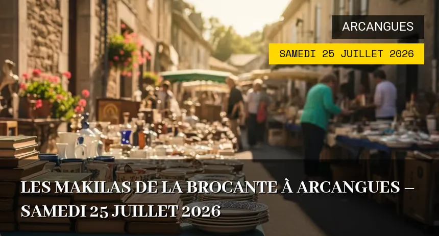 Affiche de l'événement : Les Makilas de la brocante à Arcangues – Samedi 25 Juillet 2026